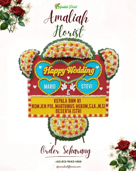Papan Bunga Pernikahan Simpur